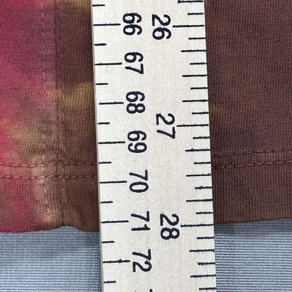 Free People We the Free Shirt Women’s M Red Brown Yellow Boho Tie Dye Colorful - Picture 6 of 12